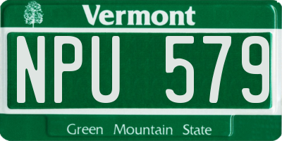 VT license plate NPU579