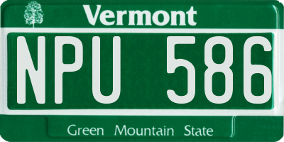 VT license plate NPU586