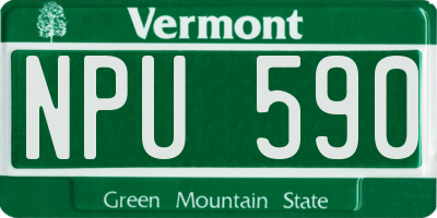 VT license plate NPU590