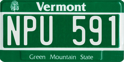 VT license plate NPU591
