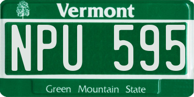 VT license plate NPU595