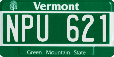 VT license plate NPU621