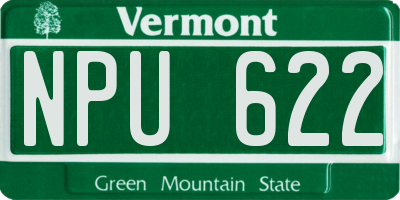 VT license plate NPU622