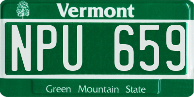 VT license plate NPU659