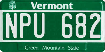 VT license plate NPU682