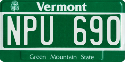 VT license plate NPU690