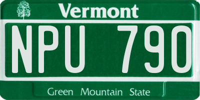 VT license plate NPU790