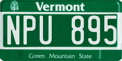 VT license plate NPU895