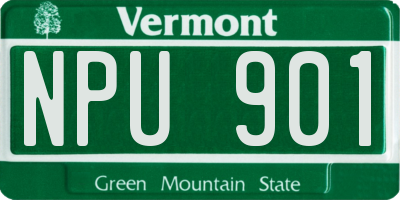 VT license plate NPU901