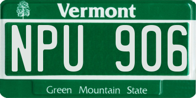 VT license plate NPU906