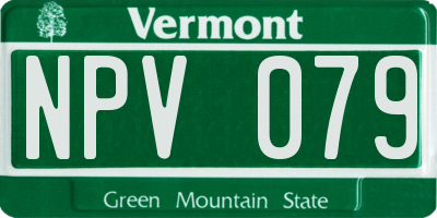 VT license plate NPV079