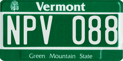 VT license plate NPV088