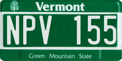 VT license plate NPV155