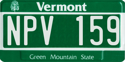 VT license plate NPV159