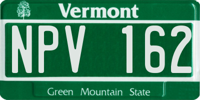 VT license plate NPV162