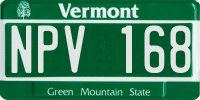 VT license plate NPV168