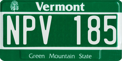 VT license plate NPV185