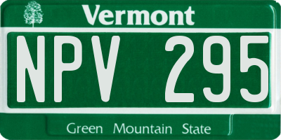 VT license plate NPV295