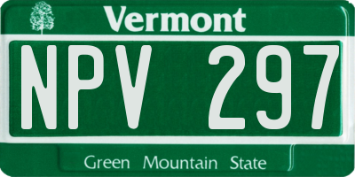 VT license plate NPV297