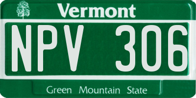 VT license plate NPV306