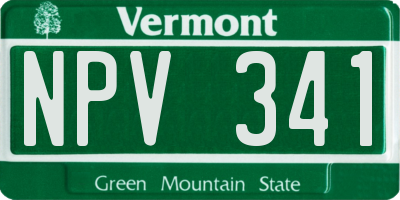 VT license plate NPV341