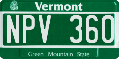 VT license plate NPV360