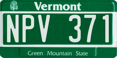 VT license plate NPV371
