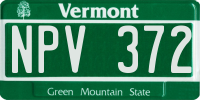 VT license plate NPV372