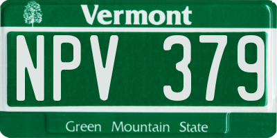 VT license plate NPV379