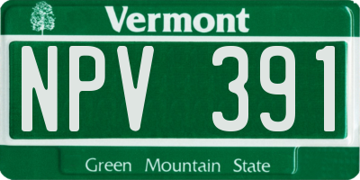 VT license plate NPV391