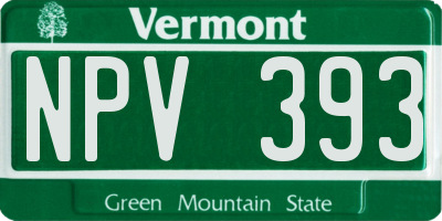 VT license plate NPV393