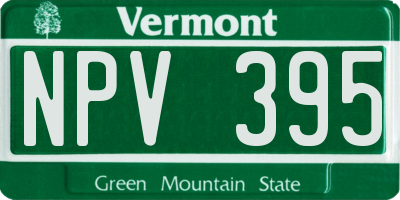 VT license plate NPV395