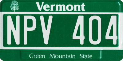 VT license plate NPV404