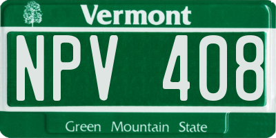 VT license plate NPV408