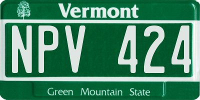 VT license plate NPV424