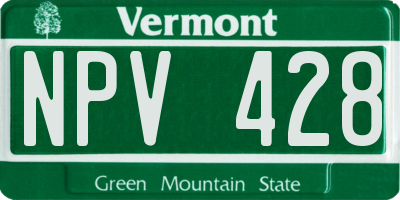 VT license plate NPV428