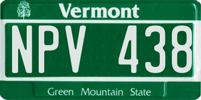 VT license plate NPV438