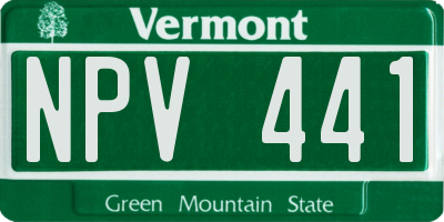 VT license plate NPV441