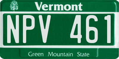 VT license plate NPV461