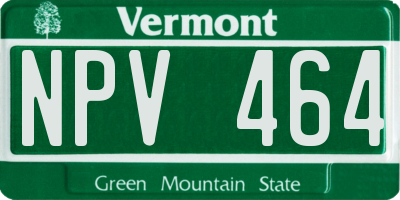 VT license plate NPV464