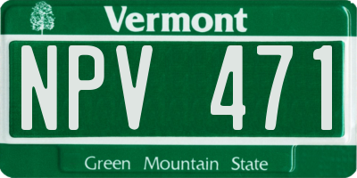 VT license plate NPV471
