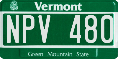 VT license plate NPV480