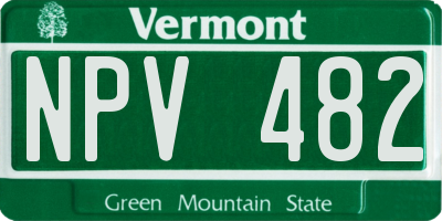 VT license plate NPV482