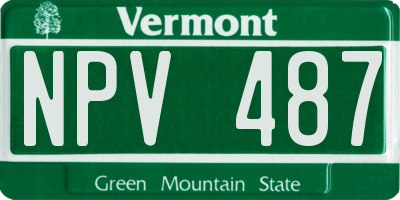 VT license plate NPV487