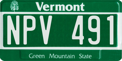VT license plate NPV491