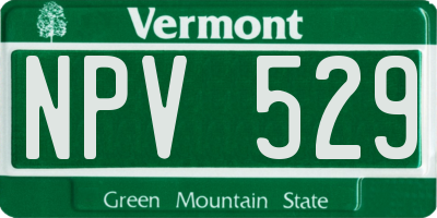 VT license plate NPV529