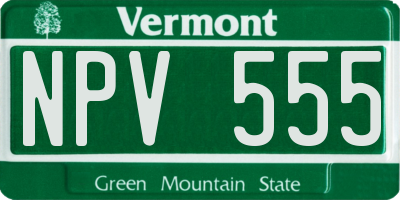 VT license plate NPV555