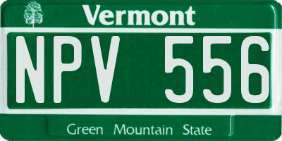 VT license plate NPV556