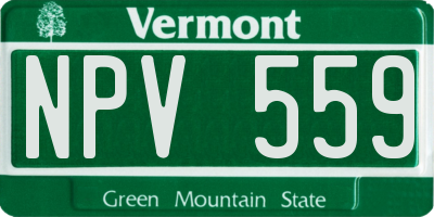 VT license plate NPV559