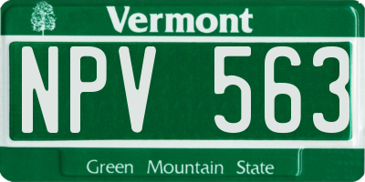 VT license plate NPV563